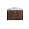 James Martin Vanities Amberly 36in Single Vanity, Mid-Century Walnut w/ 3 CM Carrara Marble Top 670-V36-WLT-3CAR - alternate 6